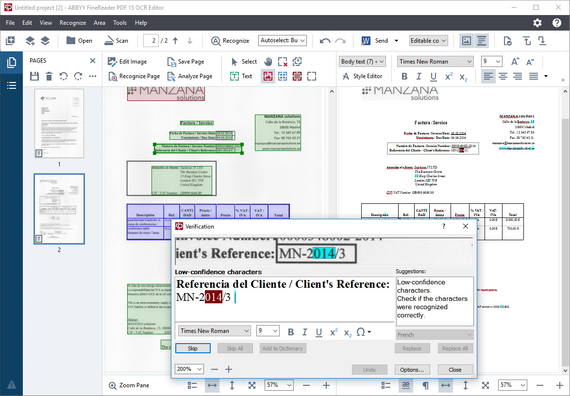 resize en abbyy finereader pdf